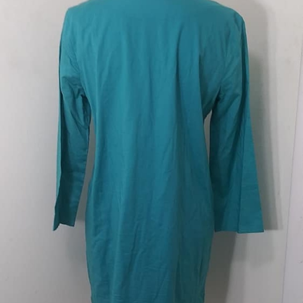 Harper Sz M Embellished Sheath Tunic Dress Aqua - Picture 4 of 6